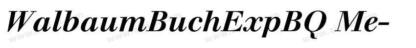 WalbaumBuchExpBQ Me字体转换